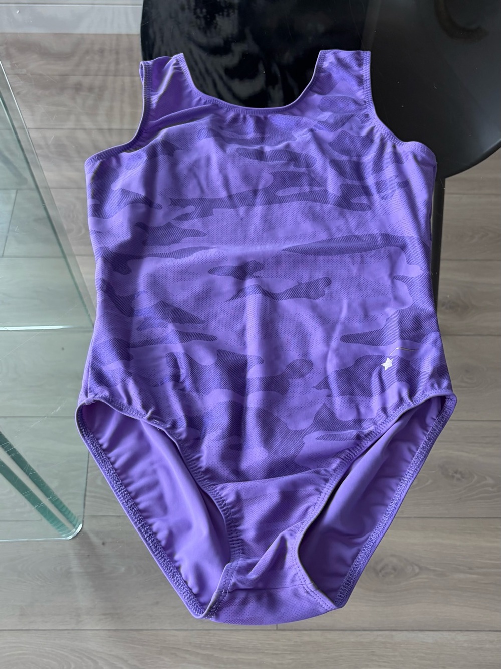 Purple Camouflage One-Piece Gymnastics Leotard